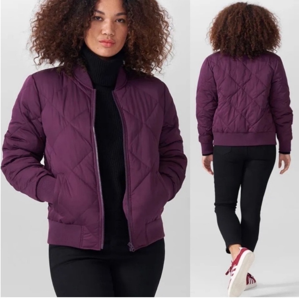 Universal Standard Sophia Puffer Quilted Bomber Jacket